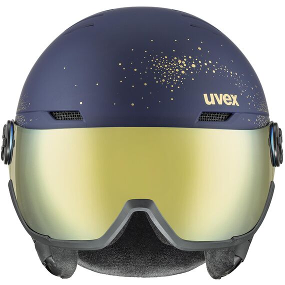 UVEX INSTINCT VISOR kask narciarski hardshell z goglami czarny, Kolor: niebieski, Rozmiar: 54-58, 2 zdjęcie