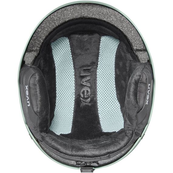 UVEX Kask narciarski hardshell z regulacją Wanted szary, Kolor: zielony, Rozmiar: 54-58, 3 zdjęcie