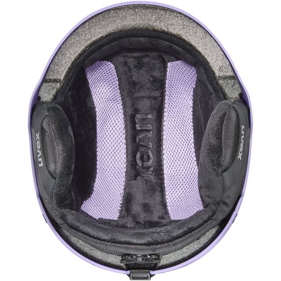 UVEX Kask narciarski hardshell z regulacją Wanted szary, Kolor: fioletowy, Rozmiar: 54-58, 2 zdjęcie