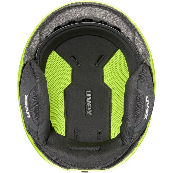 UVEX Kask narciarski dziecięcy Viti limonkowy, Kolor: limonkowy, Rozmiar: 54-58, 2 zdjęcie