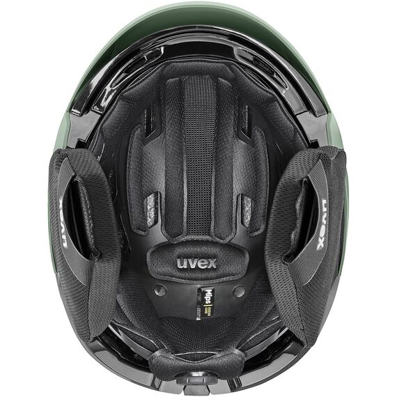 Kask narciarski UVEX Levitate MIPS czarny, Kolor: zielony, Rozmiar: 54-58, 3 zdjęcie
