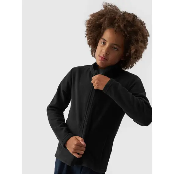 4F JUNIOR Polar rozpinany M245 czarny, Kolor: czarny, Rozmiar: 146