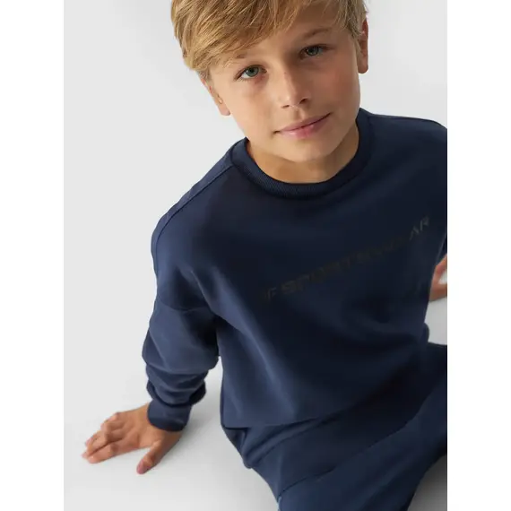 4F JUNIOR Bluza chłopięca M1224 niebieska, Kolor: niebieski, Rozmiar: 164, 3 zdjęcie