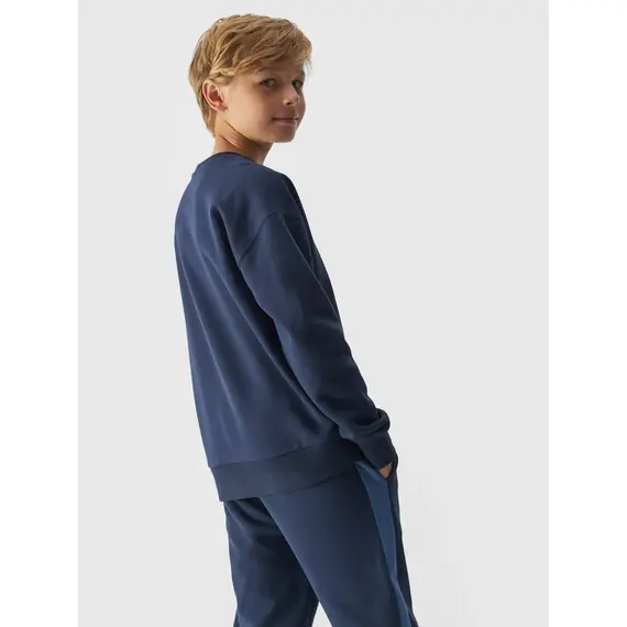 4F JUNIOR Bluza chłopięca M1224 niebieska, Kolor: niebieski, Rozmiar: 140, 4 zdjęcie