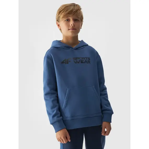 4F JUNIOR Bluza chłopięca M1223 niebieska, Kolor: niebieski, Rozmiar: 134