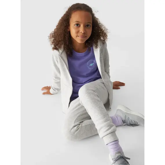 4F JUNIOR Bluza rozpinana z kapturem F1315 szara, Kolor: szary, Rozmiar: 146, 2 zdjęcie