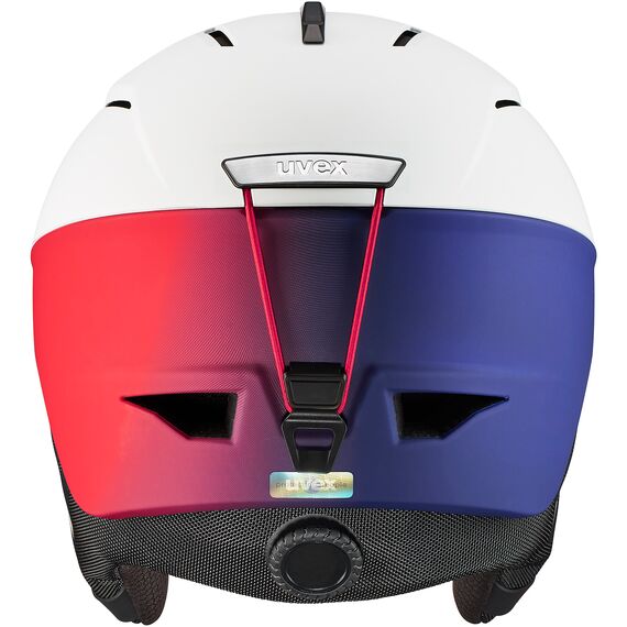 UVEX kask narciarski z technologią hybrid Gravitate czarny, Kolor: biało-czerwony, Rozmiar: 55-59, 2 zdjęcie