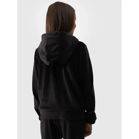 4F JUNIOR Bluza rozpinana F1217 czarna, Kolor: czarny, Rozmiar: 146, 3 zdjęcie