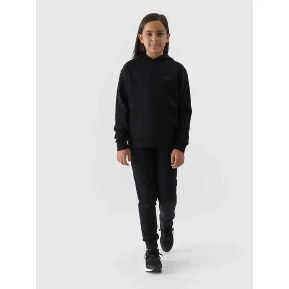 4F JUNIOR Spodnie dresowe joggery dziewczęce F0828 czarne, Kolor: czarny, Rozmiar: 128, 2 zdjęcie