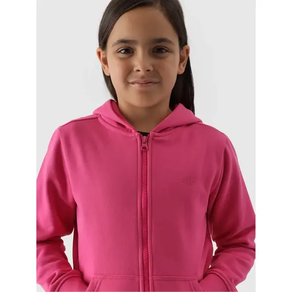 4F JUNIOR Bluza rozpinana z kapturem F1315 różowa, Kolor: różowy, Rozmiar: 164, 3 zdjęcie