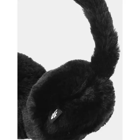 4F JUNIOR Nauszniki futerkowe F003 czarne, 2 zdjęcie