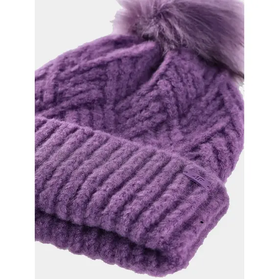 4F JUNIOR Czapka dziecięca z pomponem F419 fioletowa, Kolor: fioletowy, Rozmiar: one size, 2 zdjęcie 4F JUNIOR Czapka dziecięca z pomponem F419 fioletowa, Kolor: fioletowy, Rozmiar: one size, 2 zdjęcie