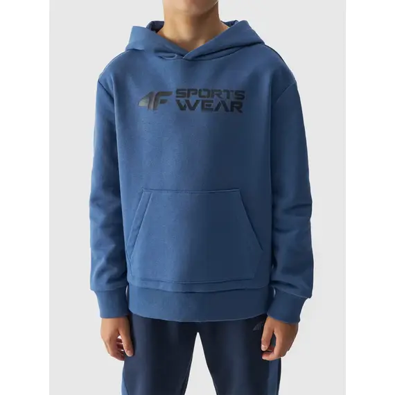 4F JUNIOR Bluza chłopięca M1223 niebieska, Kolor: niebieski, Rozmiar: 134, 2 zdjęcie