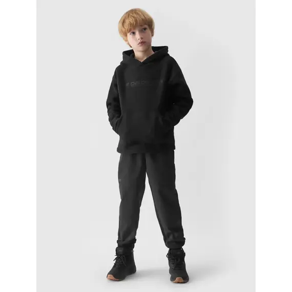 4F JUNIOR Polar chłopięcy z kapturem M213 czarny, Kolor: czarny, Rozmiar: 152, 2 zdjęcie