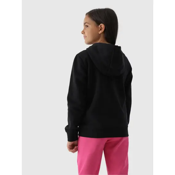 4F JUNIOR Bluza rozpinana z kapturem F1315 czarna, Kolor: czarny, Rozmiar: 140, 4 zdjęcie