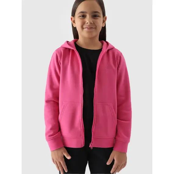4F JUNIOR Bluza rozpinana z kapturem F1315 różowa, Kolor: różowy, Rozmiar: 164, 4 zdjęcie