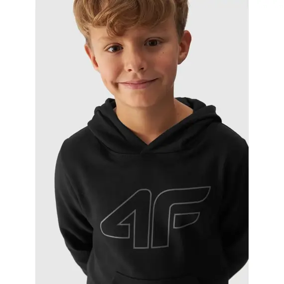 4F JUNIOR Bluza chłopięca z kapturem M1292 czarna, Kolor: czarny, Rozmiar: 128, 3 zdjęcie 4F JUNIOR Bluza chłopięca z kapturem M1292 czarna, Kolor: czarny, Rozmiar: 128, 3 zdjęcie