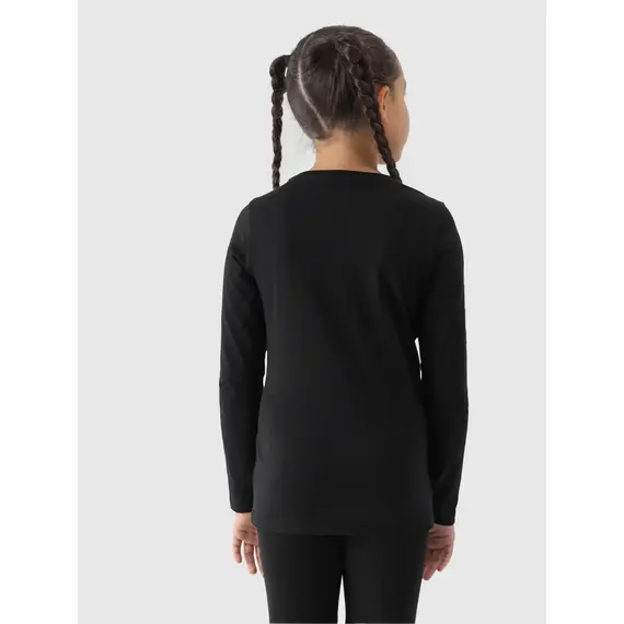 4F JUNIOR Longsleeve bawełniany F318 czarny, Kolor: czarny, Rozmiar: 146, 3 zdjęcie