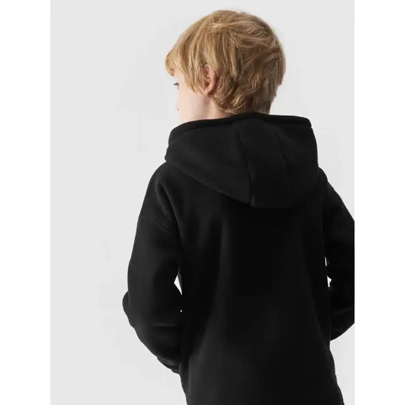 4F JUNIOR Polar chłopięcy z kapturem M213 czarny, Kolor: czarny, Rozmiar: 164, 3 zdjęcie