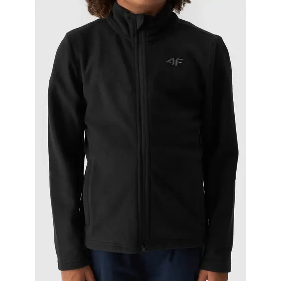 4F JUNIOR Polar rozpinany M245 czarny, Kolor: czarny, Rozmiar: 146, 2 zdjęcie