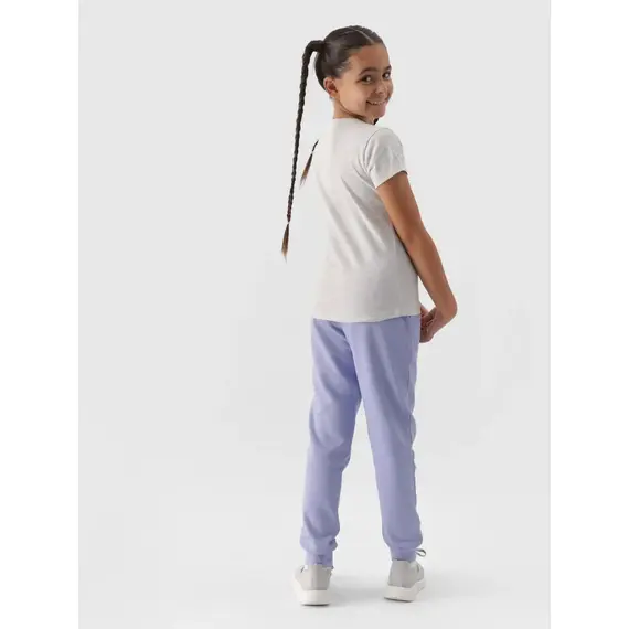 4F JUNIOR Spodnie dresowe dziewczęce F0829 niebieskie, Kolor: niebieski, Rozmiar: 164, 4 zdjęcie