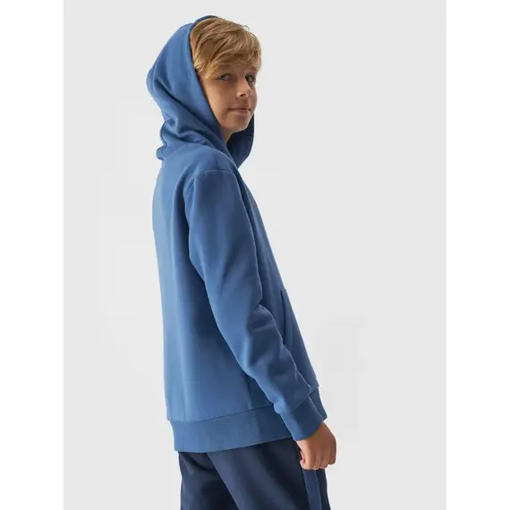 4F JUNIOR Bluza chłopięca M1223 niebieska, Kolor: niebieski, Rozmiar: 134, 4 zdjęcie