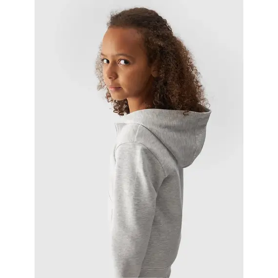 4F JUNIOR Bluza rozpinana z kapturem F1315 szara, Kolor: szary, Rozmiar: 146, 5 zdjęcie