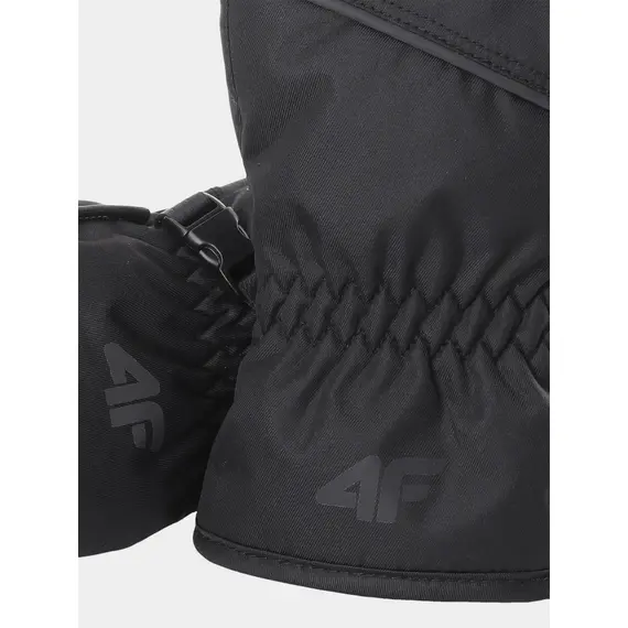 4F JUNIOR Rękawiczki dziecięce narciarskie U154 czarne, Kolor: czarny, Rozmiar: XL, 2 zdjęcie