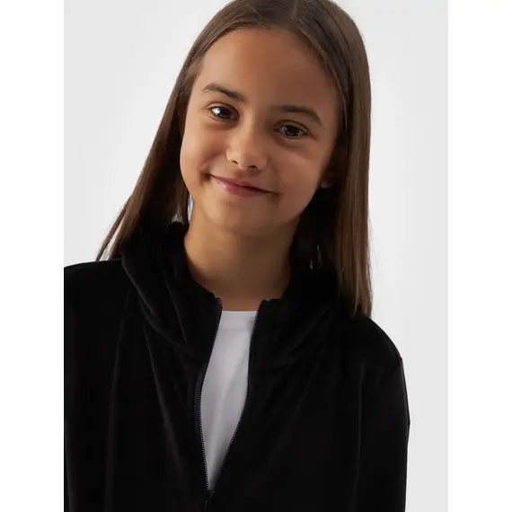 4F JUNIOR Bluza rozpinana F1217 czarna, Kolor: czarny, Rozmiar: 134, 5 zdjęcie