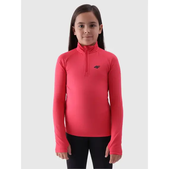 4F JUNIOR Bielizna Drapana koszulka F069 czerwona, Kolor: czerwony, Rozmiar: 134/140