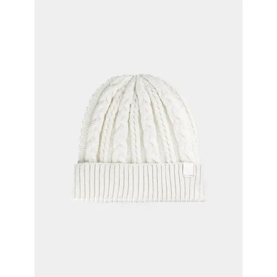 4F Czapka zimowa F457 biała, Kolor: biały, Rozmiar: one size
