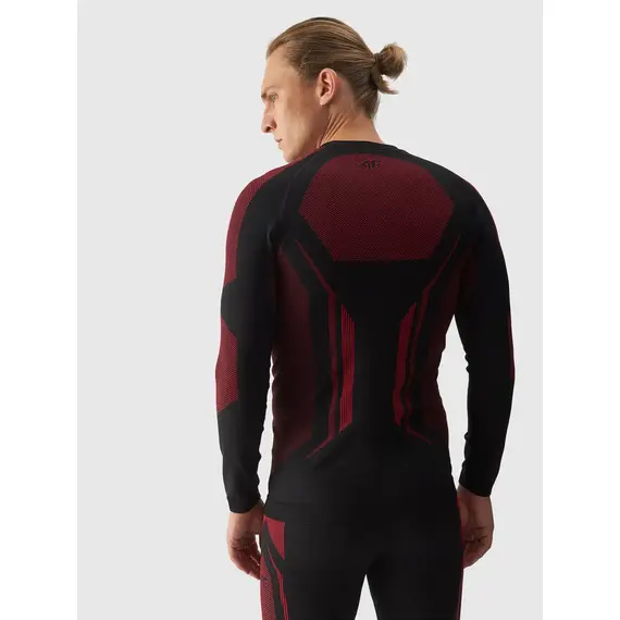 4F Bielizna Bezszwowa koszulka M165 czarno-czerwona, Kolor: czerwony, Rozmiar: S/M, 4 zdjęcie