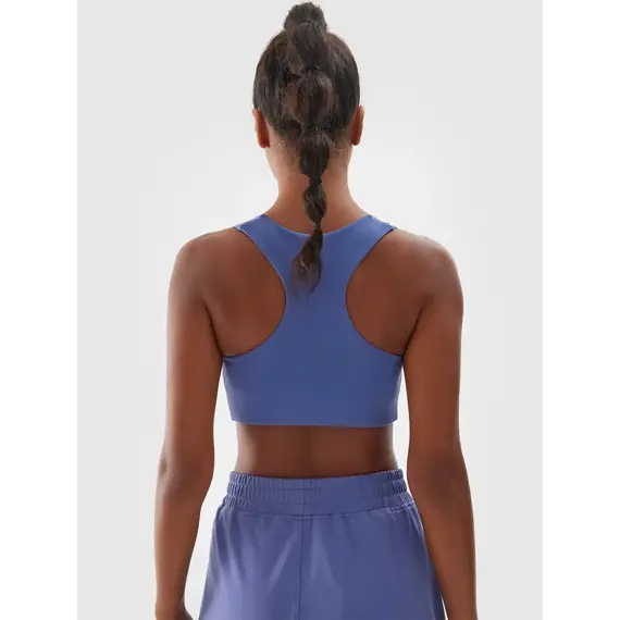 4F Biustonosz Sportowy F140 niebieski, Kolor: niebieski, Rozmiar: XS, 2 zdjęcie