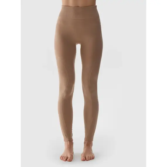 4F Bielizna Bezszwowa legginsy F157 beżowe, Kolor: brązowy, Rozmiar: M/L, 3 zdjęcie