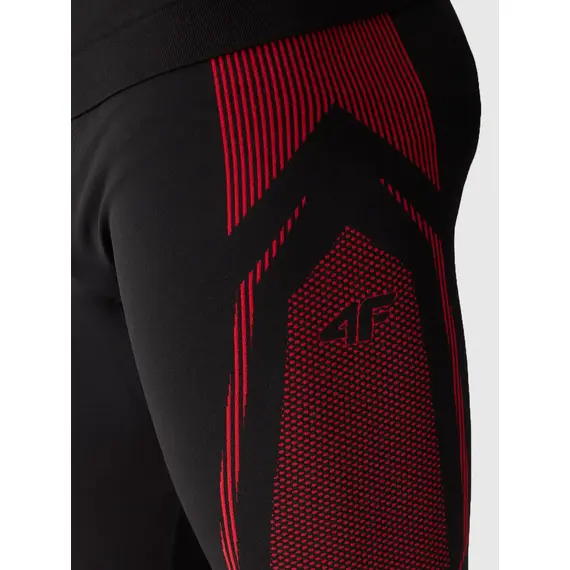 4F Bielizna Bezszwowa legginsy M166 czarno-czerwona, Kolor: czerwony, Rozmiar: L/Xl, 2 zdjęcie