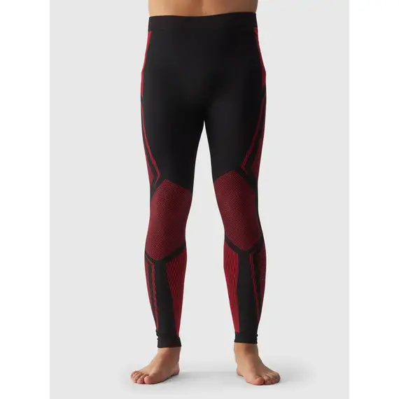 4F Bielizna Bezszwowa legginsy M166 czarno-czerwona, Kolor: czerwony, Rozmiar: S/M, 3 zdjęcie