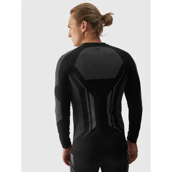 4F Bielizna Bezszwowa koszulka M165 czarno-szara, Kolor: czarny, Rozmiar: L/Xl, 4 zdjęcie