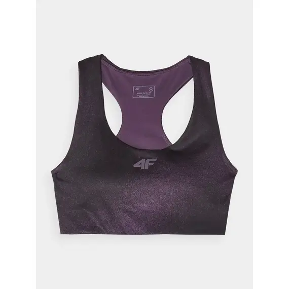 4F Biustonosz Sportowy F145 fioletowy, Kolor: fioletowy, Rozmiar: M, 4 zdjęcie
