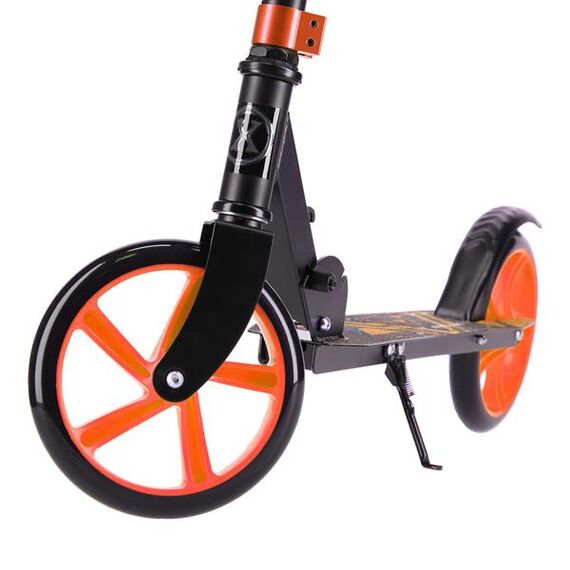 NILS EXTREME hulajnoga miejska z dużymi kołami 200mm HM0106 czarna/pomarańczowa, 2 zdjęcie