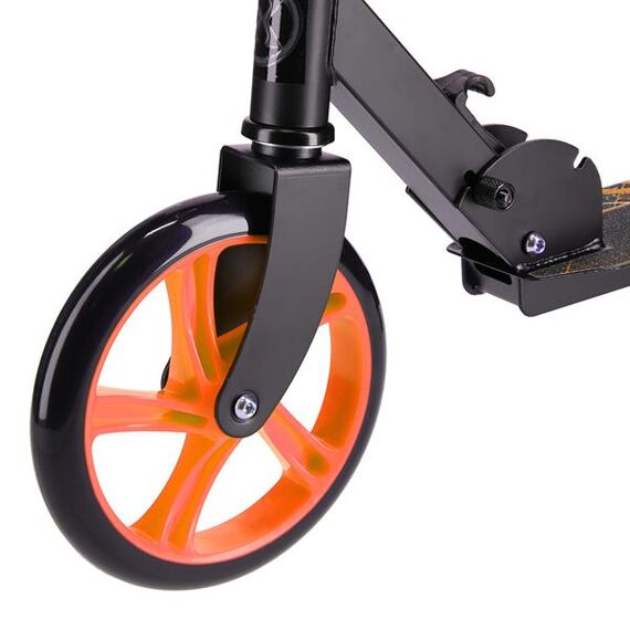 NILS EXTREME hulajnoga miejska z dużymi kołami 200mm HM0106 czarna/pomarańczowa, 4 zdjęcie