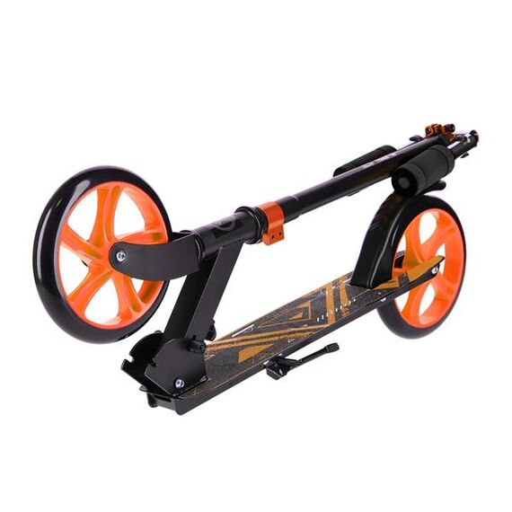 NILS EXTREME hulajnoga miejska z dużymi kołami 200mm HM0106 czarna/pomarańczowa, 8 zdjęcie
