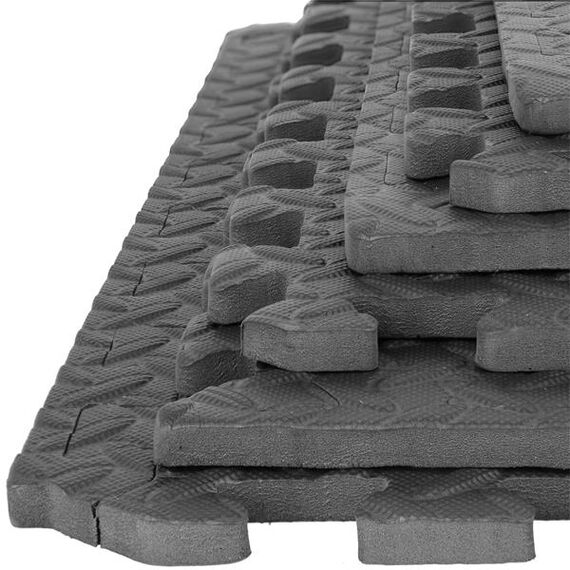 HMS mata typu puzzle pod sprzęt do ćwiczeń 6 elementów MP12 PRO czarne, 6 zdjęcie