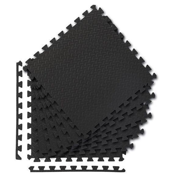 HMS mata typu puzzle pod sprzęt do ćwiczeń 6 elementów MP12 PRO czarne, 8 zdjęcie