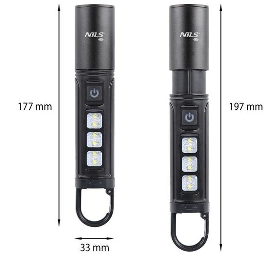 NILS CAMP latarka lampka turystyczna LED kempingowa 800 LM NC0003 czarna, 5 zdjęcie