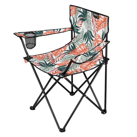 NILS CAMP krzesło turystyczne krzesełko wędkarskie NC1625 zielone/pomarańczowe, 4 zdjęcie