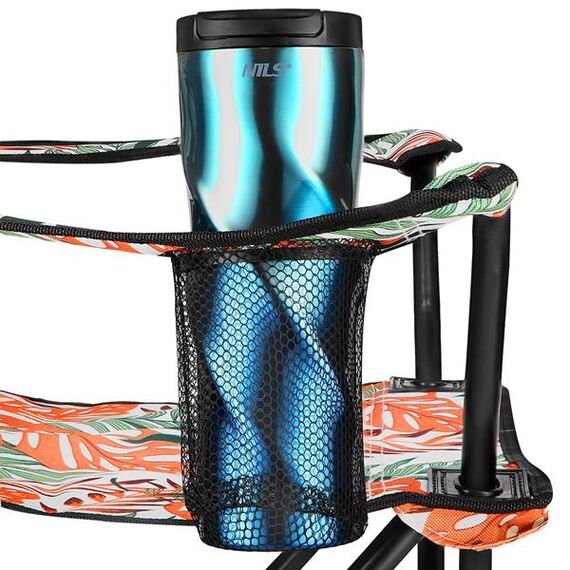 NILS CAMP krzesło turystyczne krzesełko wędkarskie NC1625 zielone/pomarańczowe, 6 zdjęcie