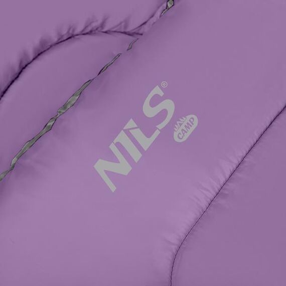 NILS CAMP śpiwór turystyczny typu kołdra z kapturem 215x75cm NC2008 fioletowy, Kolor: fioletowy, Waga: 0,8, Rozmiar: M, 9 zdjęcie