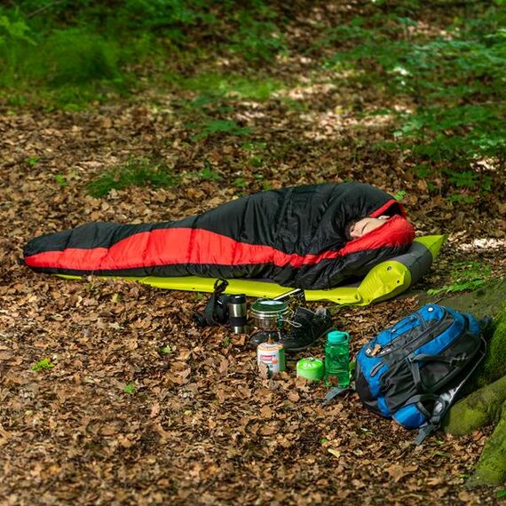NILS CAMP śpiwór turystyczny 220x80cm kempingowy typu mumia NC2012 czarwono-czarny, Kolor: czarno-czerwony, Waga: 1,1, 21 zdjęcie