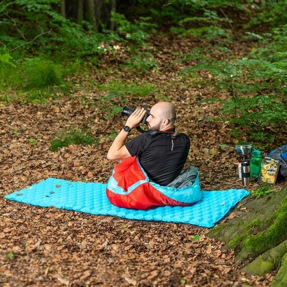 NILS CAMP śpiwór turystyczny 220x80cm kempingowy typu mumia NC2012 czarno-niebieski, Kolor: czarno-niebieski, Waga: 1,1, 21 zdjęcie