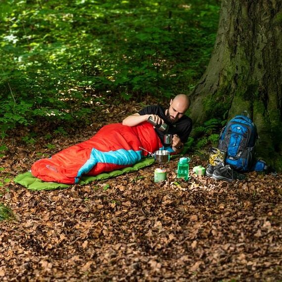 NILS CAMP śpiwór turystyczny 220x80cm kempingowy typu mumia NC2012 czarno-niebieski, Kolor: czarno-niebieski, Waga: 1,1, 23 zdjęcie